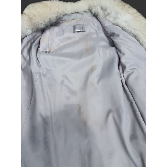 Vintage Chevron Cut Blue Fox Coat -Small - Picture 11 of 12